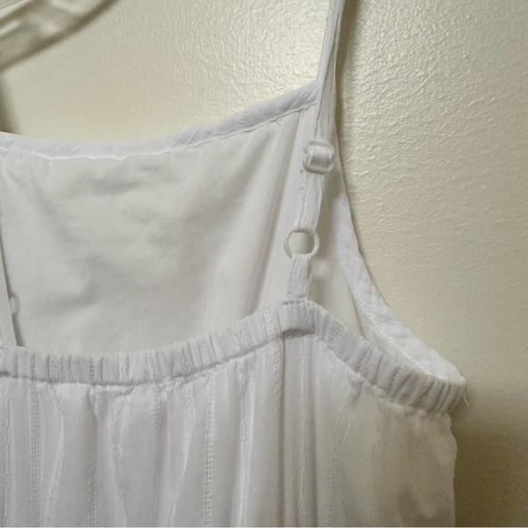 Boho Eyelet 100% Cotton Girls Maxi Dress 6/6X Adjustable Spaghetti Straps Lined - Picture 9 of 9